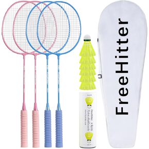 Badminton Set for Beginners, Families, Kids & Adults | 2/4/6 Rackets, 3/6 Shuttlecocks & 1 Carrying Bag. Great for Backyard, Park, Garden, Lawn & Beach. Perfect Outdoor Sports Game in Kuwait