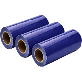 Disposable PE Shoe Cover Dispenser Transparent Wide Film Roll Temporary Carpet Floor Protect Wrapping Household Supply(16cm*3.5cm-3rolls-b) in Kuwait