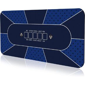 YUZPKRSI 70 x 35 Inch Poker Mat, 8 Players Texas Hold'em Poker Rubber Mat Poker Topper for Tables, Folding Portable Poker Table Top Layout w/Carrying Bag for Poker Games, Blackjack, Casino in Kuwait
