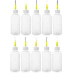 Empty Needle Tip Squeezable LDPE PP Bottles 30/50ml- WHITE CAP (30ML -20PCS) in Kuwait