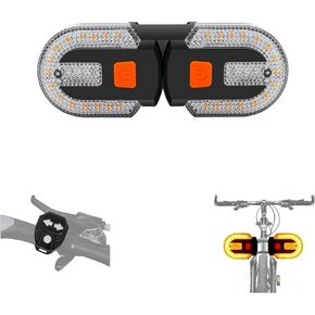 Bike Turn Signals, Turn Signals for ebike with Horn, Bike Tail Light 5 Modes Waterproof Strobe Front and Rear Bike Lights, USB Charging Remote Control Splited/Integrated. (2pcs Lights) in Kuwait