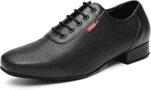 Men's Latin Dance Shoes 1 Inch Heel Ballroom Salsa Tango Waltz Character Dancing Shoes with Suede Sole in Kuwait