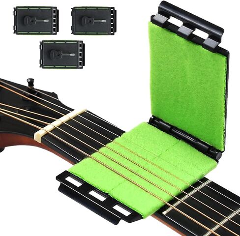 3pack Guitar String Cleaner, Fret Floss, Fretboard Cloth Tool Scrubber For Cleaning Maintenance Care Kit, For Guitar/Bass/Mandolin/Ukulele in Kuwait