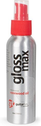 Gloss Max Guitar Polish, High Gloss Mirror Shine with Amazonian Rosewood Oil, No Silicone or Petroleum, 4 oz w/Microfiber Cloth in Kuwait