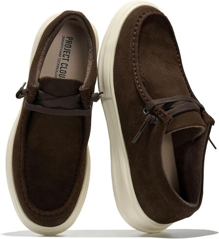 Project Cloud Suede Loafers for Men - Memory Foam Insole Mens Shoes - Non-Slip Sneakers for Men Footwear and Water Resistant Mens Sneakers (Dante,BTCHRSDE,9.5) in Kuwait