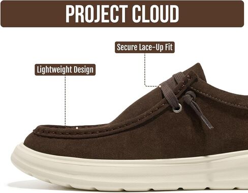 Project Cloud Suede Loafers for Men - Memory Foam Insole Mens Shoes - Non-Slip Sneakers for Men Footwear and Water Resistant Mens Sneakers (Dante,BTCHRSDE,9.5) in Kuwait