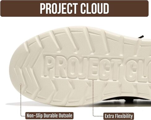 Project Cloud Suede Loafers for Men - Memory Foam Insole Mens Shoes - Non-Slip Sneakers for Men Footwear and Water Resistant Mens Sneakers (Dante,BTCHRSDE,9.5) in Kuwait