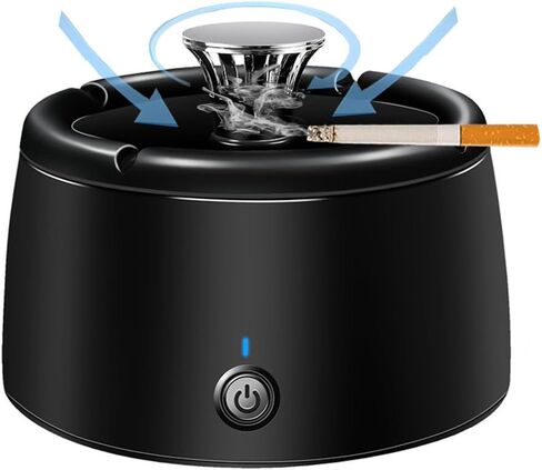 Smokeless Ashtray Smoke Removing Ash Tray Multifunctional 2 in 1 Smokeless Ashtrays Desktop USB Rechargeable Portable Ashtrays for Home Office in Kuwait