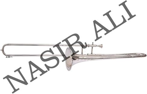 Valve Trombone Nickel Plated Bb Brass Musical Instrument with Carrying Case B Flat Trombone Mouthpiece for Standard Student & Beginner in Kuwait