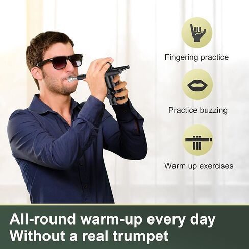 Professional Plastic Bb Trumpet Standard Trumpet Set for Student Beginner TruTra Standard Trumpet Training Device Bb Trumpet Training Device Bb Trumpet Instrument for Student Beginner in Kuwait