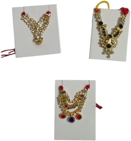 Antique_Collection Ladoo Gopal Stone and Moti Mala 10 Multi Designs mala with 2 Bansuri (size no 0-5) ladoo gopal ji in Saudi Arabia