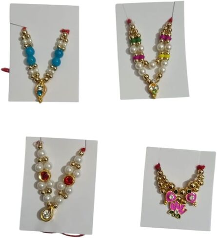Antique_Collection Ladoo Gopal Stone and Moti Mala 10 Multi Designs mala with 2 Bansuri (size no 0-5) ladoo gopal ji in Saudi Arabia