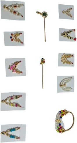 Antique_Collection Ladoo Gopal Stone and Moti Mala 10 Multi Designs mala with 2 Bansuri (size no 0-5) ladoo gopal ji in Saudi Arabia