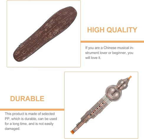 Milisten Chinese Cucurbit Flute Hulusi Traditional Musical Instrument Hulusi Gourd Flute with Chinese Knot Pendant and Non-Slip Rope for Beginners, Key C 17.32X3.54X3.14In in Saudi Arabia