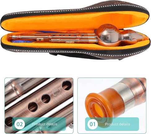 Milisten Chinese Cucurbit Flute Hulusi Traditional Musical Instrument Hulusi Gourd Flute with Chinese Knot Pendant and Non-Slip Rope for Beginners, Key C 17.32X3.54X3.14In in Saudi Arabia