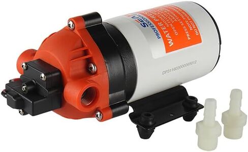 SEAFLO 12V 31-Series Water Pressure Pump - 1.8 GPM, 80 PSI, Self-Priming, Adjustable Pressure Switch, for RV, Boat, Marine, and Outdoor Use in Kuwait