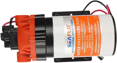 SEAFLO 12V 31-Series Water Pressure Pump - 1.8 GPM, 80 PSI, Self-Priming, Adjustable Pressure Switch, for RV, Boat, Marine, and Outdoor Use in Kuwait