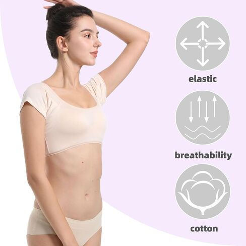 2PCS women Encirclement style cotton vest with armpit sweatpads in Kuwait