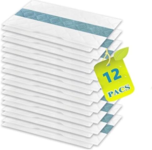 12 Pack VACMOP Disposable Hard Floor Vacuum and Mop Pad Refills for Pro VM252 VM251 VM250 VM200 VC205 QM250 VM190 VM200P12 VMP30 Vacuum Cleaner Replacement Parts in Saudi Arabia