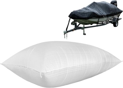 87 x 37 Inch Boat Cover Support Airbag, Double-Layer Boat Cover Air Pillow, Heavy Duty Inflatable Boat Covers Supports System to Prevent Water Accumulation in Kuwait