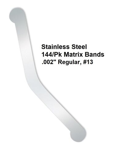 144/Pk Dental Tofflemire Matrix Bands, 002" Regular #13 Stainless Steel Tofflemire-Type Martix Bands in Kuwait