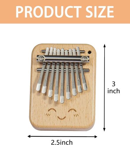 Mini Kalimba Thumb Piano - 9 Keys Portable Finger Piano with Lanyard Hole, Musical Instrument for Adults & Beginners, Travel Friendly in Kuwait