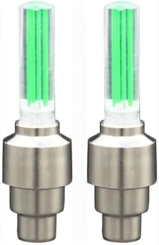 Electric for Lighting,Bicycle Nozzle Light, Electric Motorcycle, Car Tire Valve Light, Children's Car, Night Riding, Colorful Wind and Fire Wheel in Kuwait