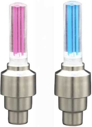 Electric for Lighting,Bicycle Nozzle Light, Electric Motorcycle, Car Tire Valve Light, Children's Car, Night Riding, Colorful Wind and Fire Wheel in Kuwait