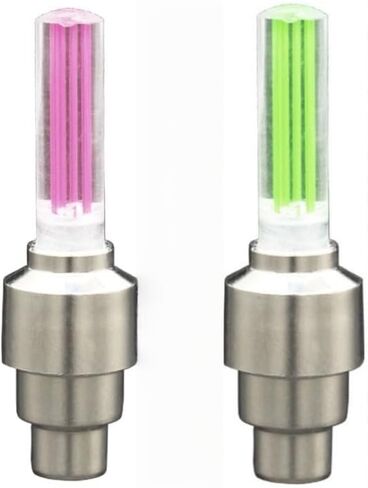Electric for Lighting,Bicycle Nozzle Light, Electric Motorcycle, Car Tire Valve Light, Children's Car, Night Riding, Colorful Wind and Fire Wheel in Kuwait