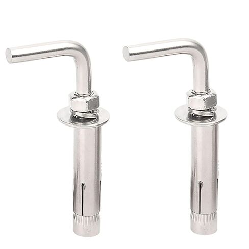 304 Stainless Steel L-Shaped Expansion Hook, Heavy Duty Implosion Anchor for Tile, Stone and Concrete, 1 or 2 Pack (M10X150 (1 Set)) in Kuwait