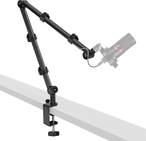NEEWER BASICS ذراع ذراع الميكروفون، حامل مكتب ميكروفون مرن مقاس 31 بوصة، متوافق مع Blue Yeti FIFINE AM8 K669B HyperX QuadCast S SoloCast AT2020 Shure SM7B MV7 لتسجيل بث الألعاب، MS050 in Kuwait