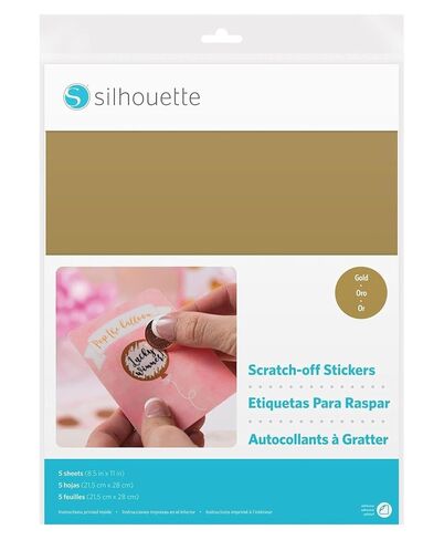 Silhouette America 10004214 Scratch Off Sticker Sheets SIL,Silver in Kuwait