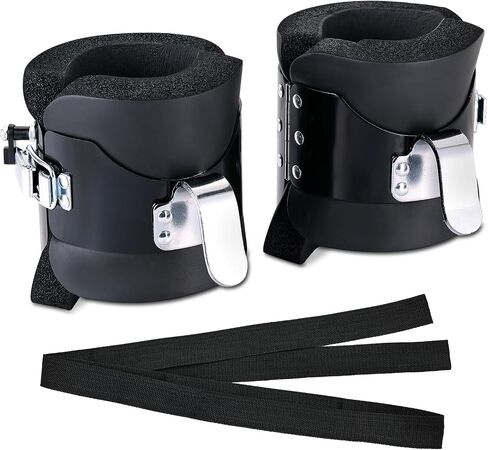أحذية NYXOVA Gravity Inversion Boots مع خطافين - دعامات قدم معلقة مضادة للجاذبية للقوة الأساسية، وتمارين البطن، وتخفيف آلام الظهر، وتخفيف ضغط العمود الفقري، مع حبل أمان بطول 2 متر، مادة نايلون متينة in Kuwait