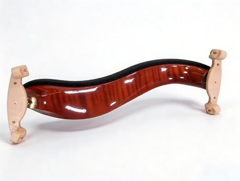 AKLOT Violin Shoulder Rest 4/4 & 3/4: Made of solid white pine, Burgundy Tiger Stripe Finish, Thick Breathable Sponge, Silicone Clamps Won’t Damage Varnish, Ergonomic Design (08） in Kuwait
