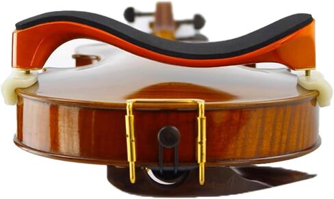 AKLOT Violin Shoulder Rest 4/4 & 3/4: Made of solid white pine, Burgundy Tiger Stripe Finish, Thick Breathable Sponge, Silicone Clamps Won’t Damage Varnish, Ergonomic Design (08） in Kuwait