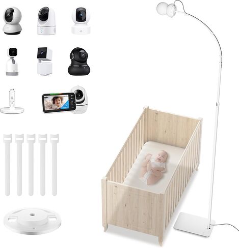 Monitor Monitor Mount for Nanit Pro & Flex Stand ، Tapo C200/C210/HB6550/KASA EC70/EUFY E220 ، وأيضًا كاميرات مع اتصال 1/4 خيط ، 81 بوصة قابلة للتعديل. in Kuwait