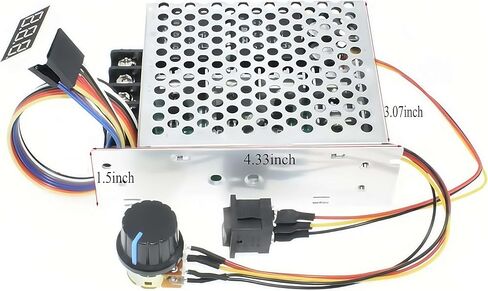 شاشة رقمية LED قابلة للتعديل للفرامل الأمامية 10-55 فولت 60 أمبير PWM DC تحكم في سرعة المحرك المصقول 12 فولت/24 فولت/36 فولت/48 فولت لتنظيم عجلات الطاقة in Kuwait