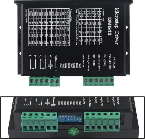 2 حزمة CNC Digital Microstep Driver DM542 2-Phase Stepper Motor Driver 20-50V DC Max 4.2A لـ Nema 17 وNema 23 وNema 34 Series Stepper Motor، استبدل M542 M542H in Kuwait