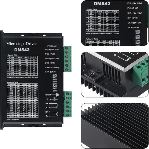 2 حزمة CNC Digital Microstep Driver DM542 2-Phase Stepper Motor Driver 20-50V DC Max 4.2A لـ Nema 17 وNema 23 وNema 34 Series Stepper Motor، استبدل M542 M542H in Kuwait