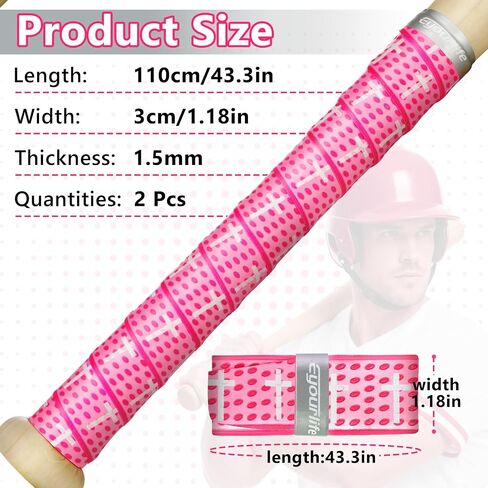 2/4 Pack Baseball Bat Grip Bat Wraps for Baseball Lifestyle Softball Gifts Pro Feel Non-Slip Elite Batting Grip Tape for Bats Players in Saudi Arabia
