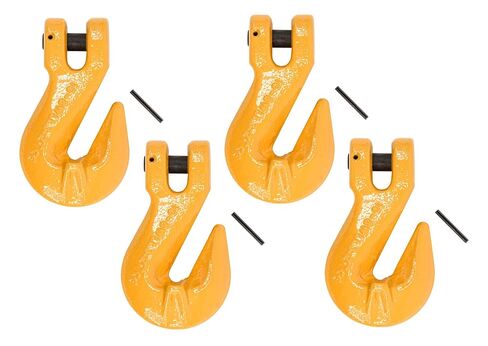 Mytee Products 3/8" Grade 80 Clevis Cradle Grab Hooks w/Pins | Tow Hooks with Clevis Pin for Trucks, 7100 lbs WLL (4 Pack) in Kuwait