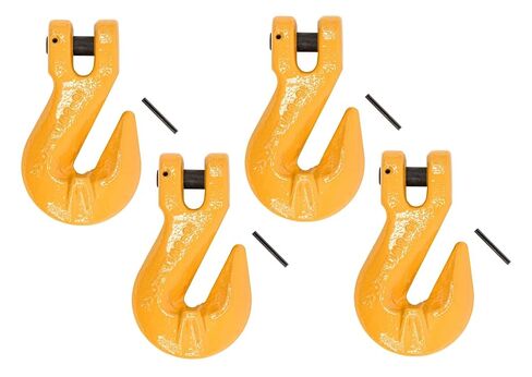 Mytee Products 3/8" Grade 80 Clevis Cradle Grab Hooks w/Pins | Tow Hooks with Clevis Pin for Trucks, 7100 lbs WLL (4 Pack) in Kuwait