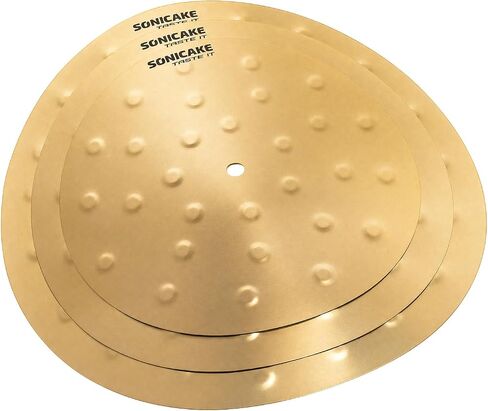 SONICAKE Clap Stack Cymbal Pack، 11 بوصة 13 بوصة 15 بوصة مجموعة الصنج الذهبية Smack Stack Cymbal لمجموعات الطبول، نغمة هجوم واضحة ساطعة، صنج الطبل للتمرين والاستوديو وأداء المسرح in Kuwait