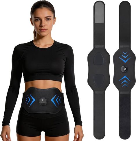 FDA Cleared ABS Stimulator Muscle Toner, Ab Machine, Fitness Workout Equipment for Women and Men (Black Blue) in Kuwait
