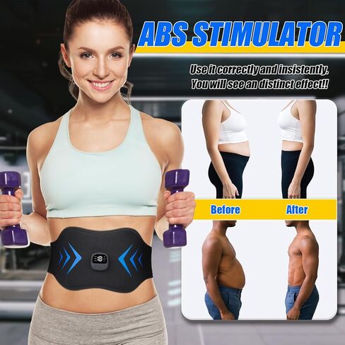 FDA Cleared ABS Stimulator Muscle Toner, Ab Machine, Fitness Workout Equipment for Women and Men (Black Blue) in Kuwait