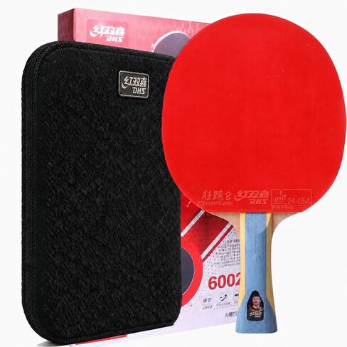 DHS Performance-Level Table Tennis Racket Professional Ping Pong Paddles with Hurricane Rubbers, Ideal for Advanced Offensive Players & Loop Control in Kuwait