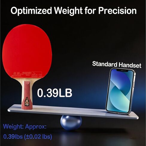DHS Performance-Level Table Tennis Racket Professional Ping Pong Paddles with Hurricane Rubbers, Ideal for Advanced Offensive Players & Loop Control in Kuwait