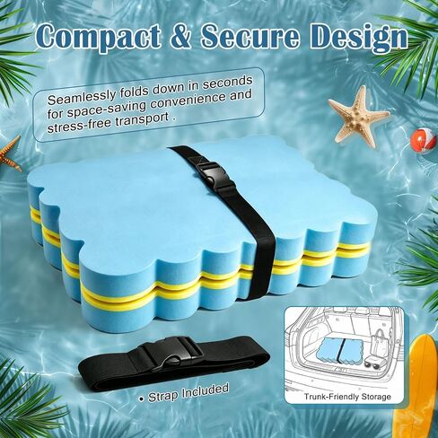 35.2" Foldable Floating Mahjong Table for Pool - Foam Board Mat for Card Games, Scrabble, Dominoes, Waterproof Pool Mahjong Float Desk for Adults Summer Swimming Pool Party Tray in Kuwait