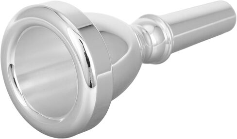 Mikinona Silver Plated Large Bass Tuba Mouthpiece Replacement for Brass Instruments, Professional and Beginner Musician Instrument Mouthpiece Suitable for Trombone and Alto Trombone Use in Kuwait