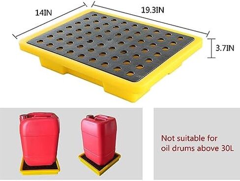 Spill Containment Pallet Tray Platform Oil Drum Drums Concrete Modular Drain Proof Tank polyethylene Profile Paint Bucket Garage Industrial,Industrial Nestable Oil Drums Leak-Proof Tray, Gar in Kuwait
